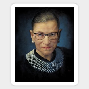 Ruth Bader Ginsburg - Oil Painting Sticker